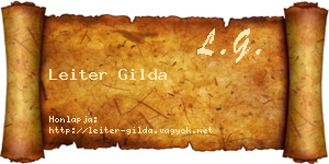 Leiter Gilda névjegykártya